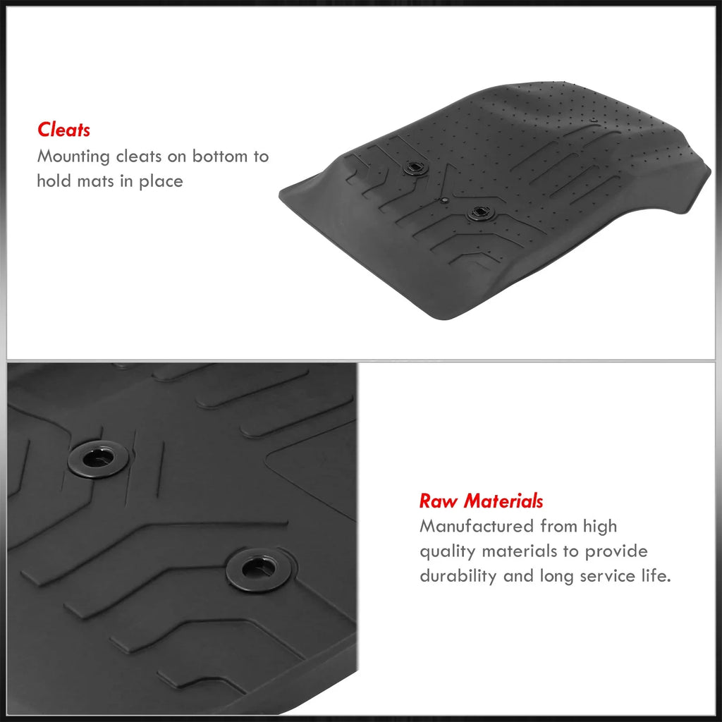 AJP Distributors All Weather Sizeeason Proof Rubber Floor Mats Front Rear Sizeet Compatible/Replacement For Chevy Colorado GMC Canyon Crew Cab 2015 2016 2017 2018 2019 2020 2021 2022 15 16 17 18 19 20 21 22