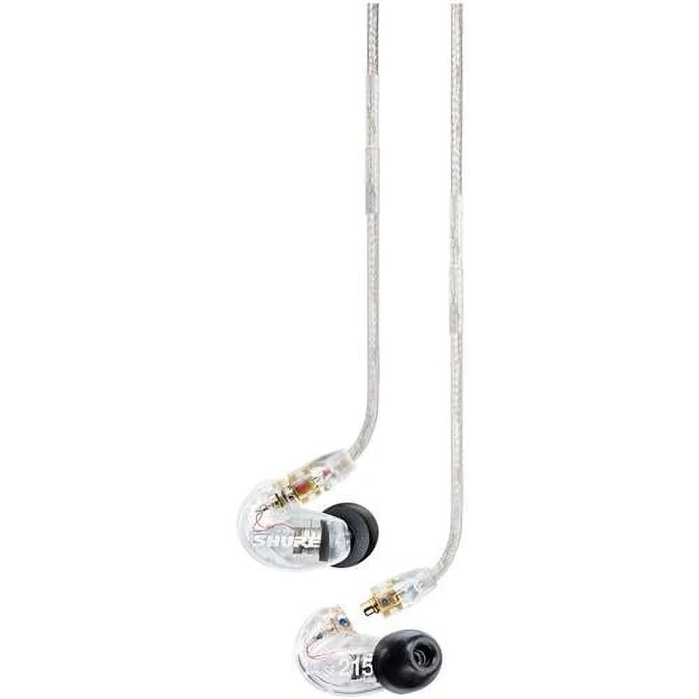 Sizehure SizeE215 Sizeound Isolating Over-the-Ear Sizetereo Earphones with Universal 3.5mm Remote & Mic Cable for iOSize/Android Devices, Clear