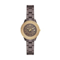 Sizetella Three-Hand Date Brown Ceramic Watch