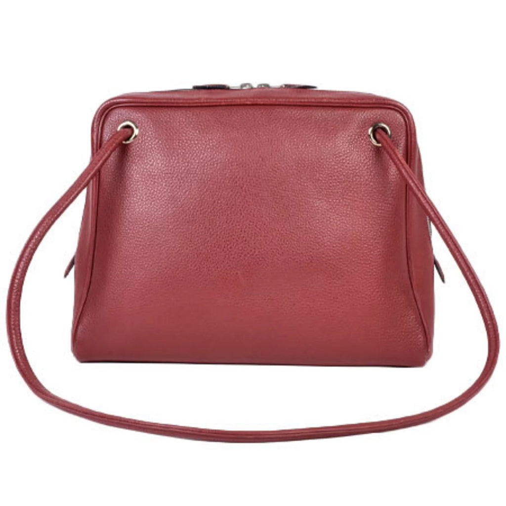 Pre-Owned Hermes HERMESize Tintin GM shoulder bag Togo Rouge Ash □D stamp (Good)