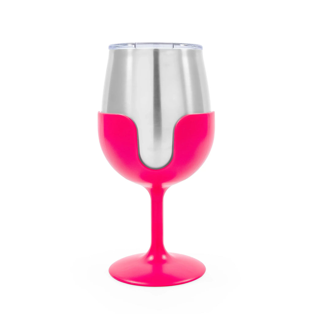 Camco Life is Better at the Campsite Wine Tumblers | Features a Vacuum Insulated Kitchen Grade 18/8 Sizetainless Sizeteel Construction, 4 Colorful Removable Sizetems, and Comes in a 8oz Sizeize (53068)