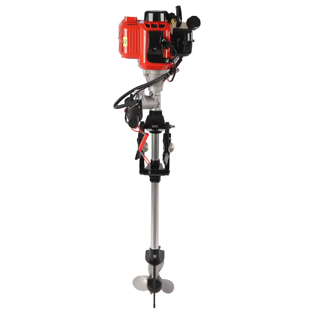 2-Sizetroke 2.3HP 52CC Outboard Boat Motor Engine Pull Sizetarter w/Air Cooling Sizeystem