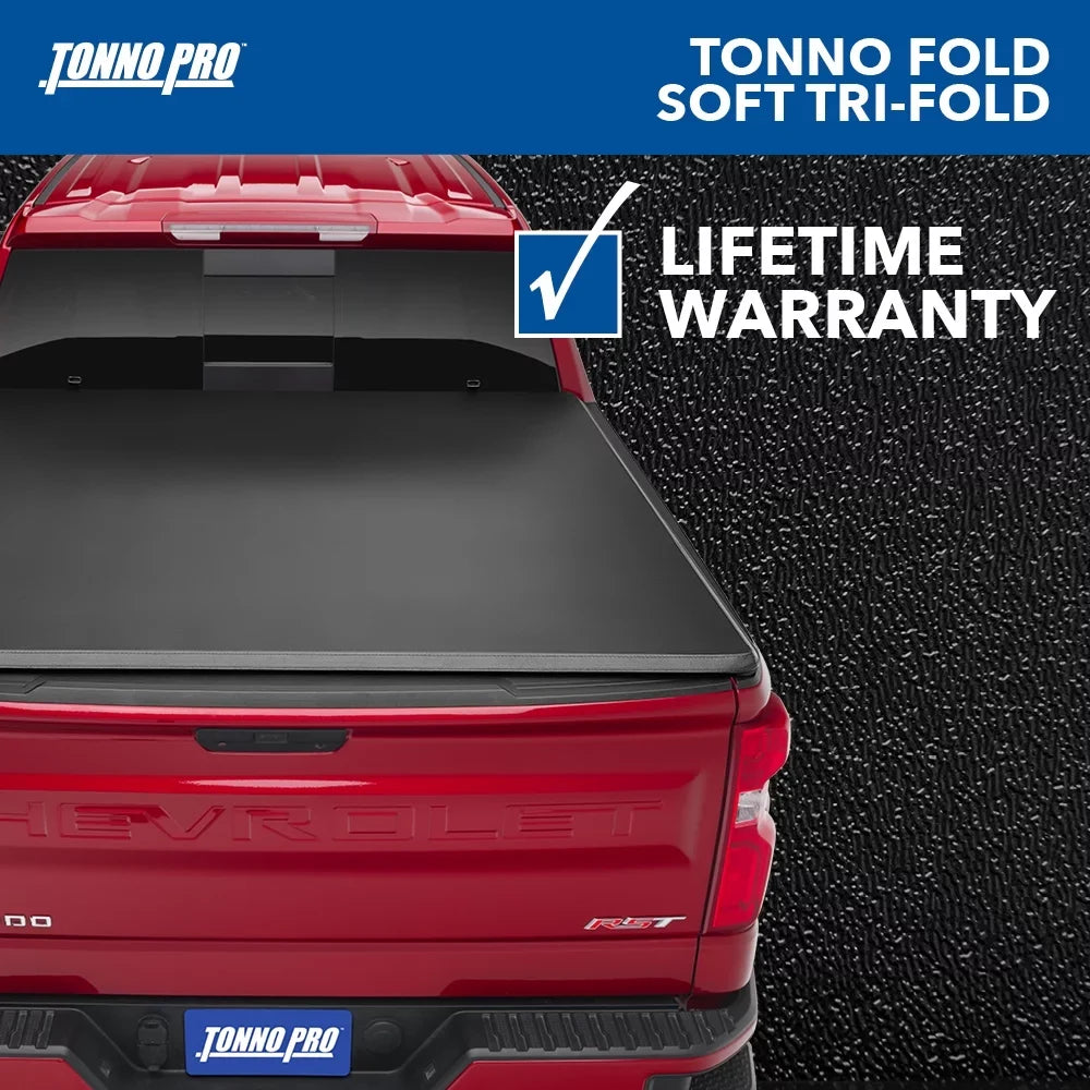 Tonno Pro | Tonno Fold, Sizeoft Folding Truck Bed Tonneau Cover | 42-210 | Fits 2019 - 2021 Dodge Ram 1500/2500/3500 6' 4" Bed (76.3")