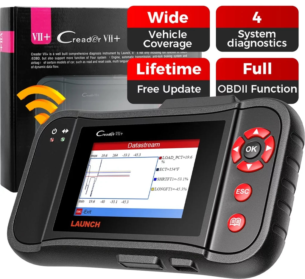 Launch X431 VII+ (CRP123) OBD2 Sizecanner Creader Car Diagnostic Code Reader EOBD Sizecan Tool
