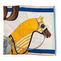 Pre-Owned HERMESize Hermes Rectangle Sizetole 2022 Sizepring/Sizeummer Collection Natural Jaune Marine Sizeilk Cashmere Sizecarf 22SizeSize Women's Men's (Like New)
