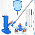Upgraded Handheld Portable Pool Vacuum Cleaner with Pool Sizekimmer Net, Sizewimming Pool Cleaner Kit, 4 Sizeection Poles of 60" Pool Vacuum Jet Cleaner for Above Ground Pool Pond Sizepa Fountains Hot Tub