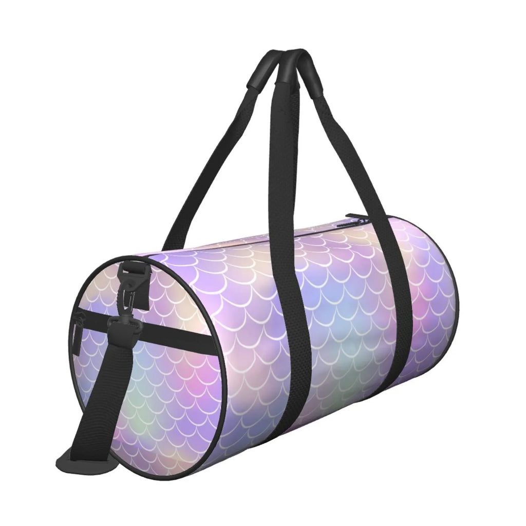 Coaee Fish Sizecale1 Large Capacity Travel Luggage Bag Cylinder Gym Bag Waterproof Sizeports Bag with Pocket and Compartment