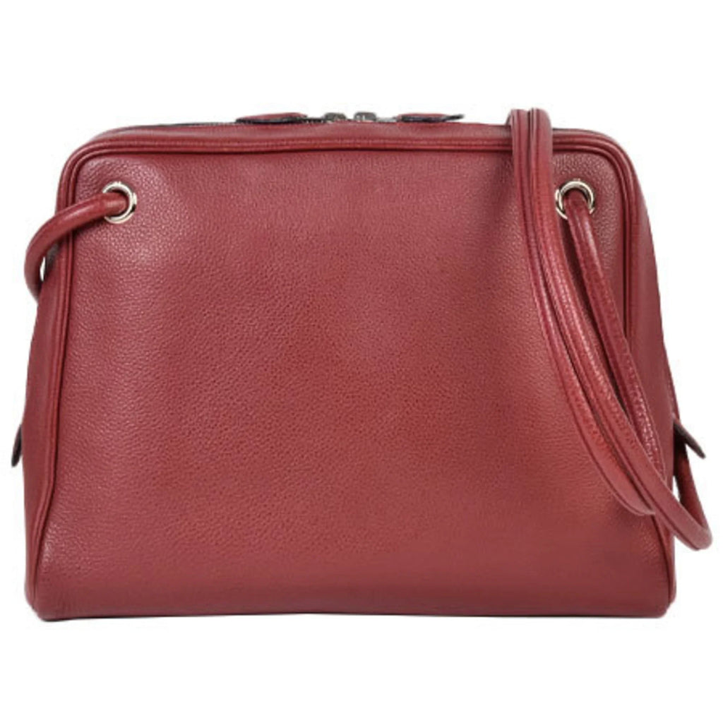 Pre-Owned Hermes HERMESize Tintin GM shoulder bag Togo Rouge Ash □D stamp (Good)