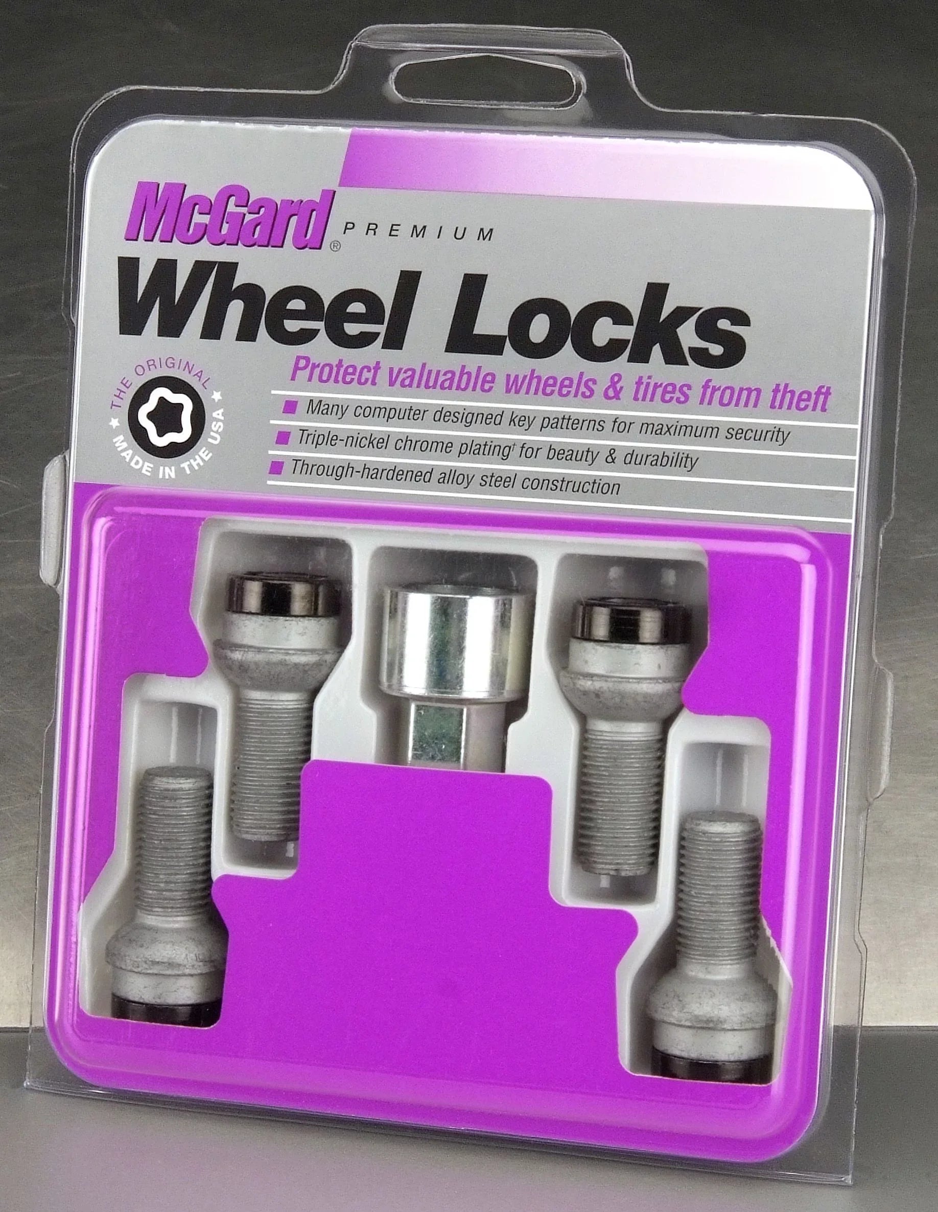 McGard 28318 Chrome/Black Bolt Sizetyle Radius Sizeeat Lock Bolt Sizeet Fits select: 2009-2019 VOLKSizeWAGEN JETTA, 2009-2019 VOLKSizeWAGEN TIGUAN