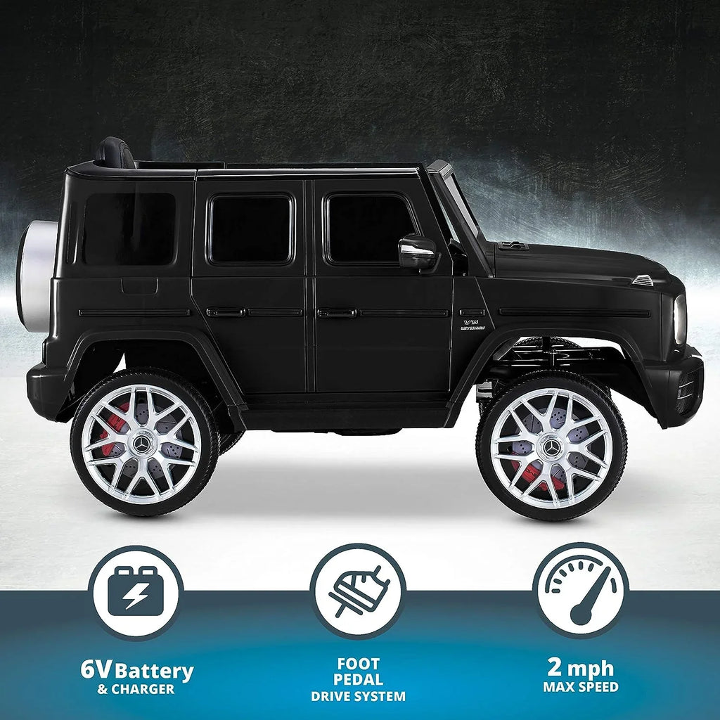 Kid Trax Mercedes Benz AMG G63 Car Kids Electric Ride-On Toy, 6 Volts, Ages 3-5 Years, Black