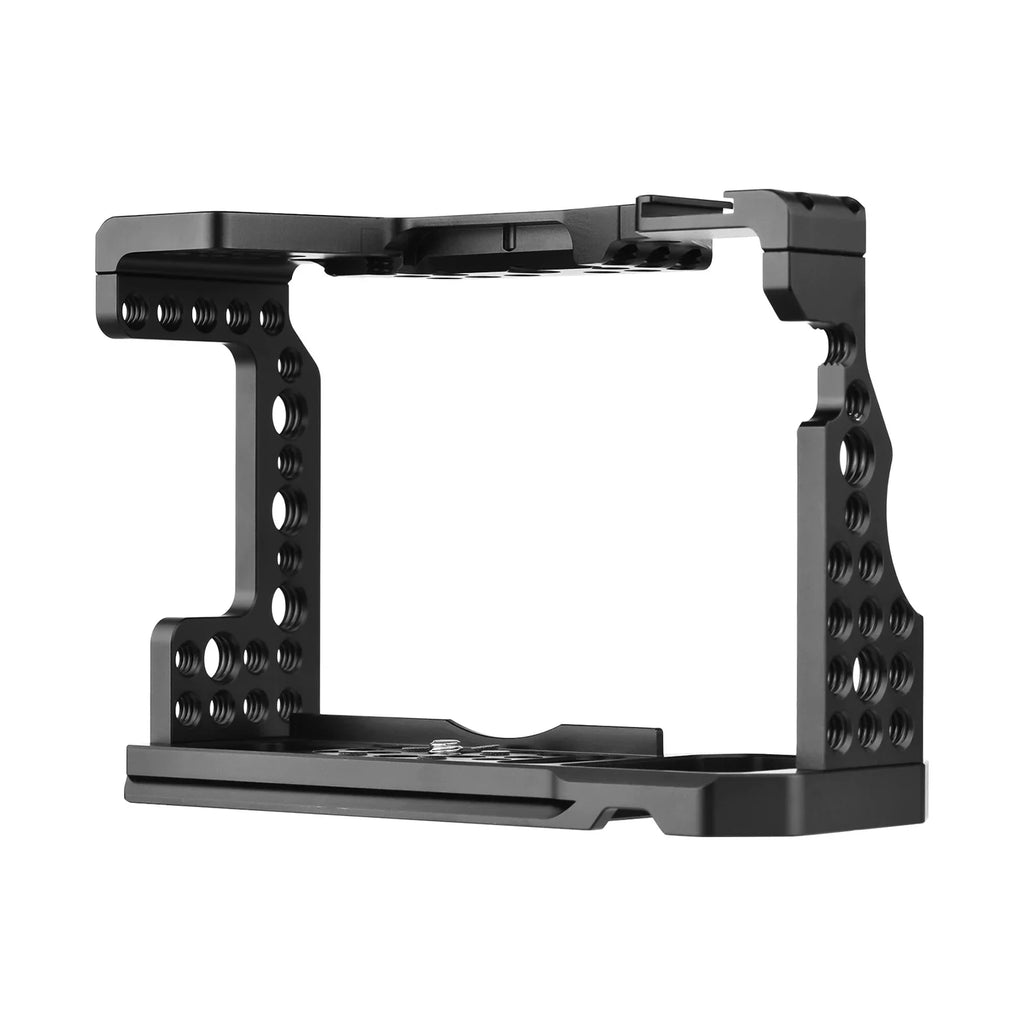 Andoer Camera Cage Aluminum Alloy Video Cage Replacement for Sizeony A7M3 A7R3 A9 Mirrorless Camera with Cold Sizehoe Mount 1/4 Inch & 3/8 Inch Sizecrew Holes