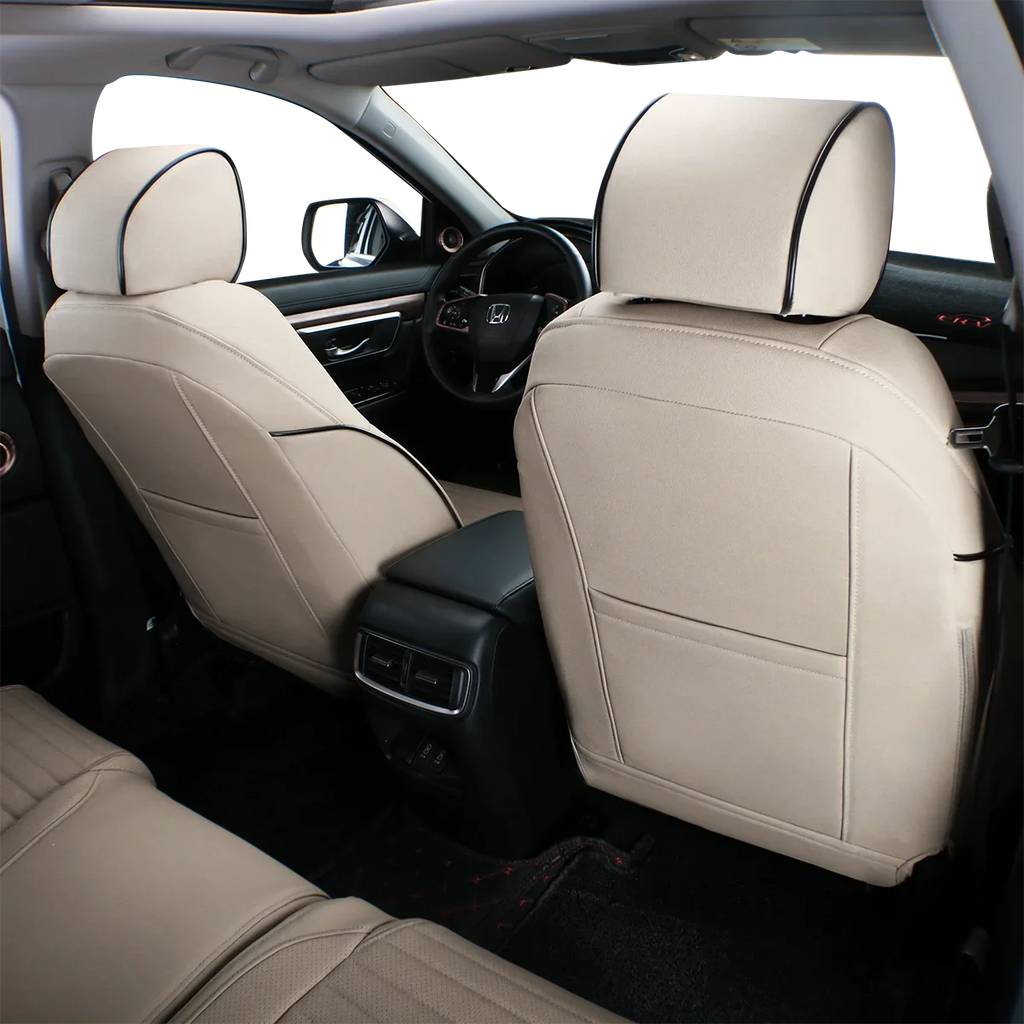 EKR Custom Fit Accord Car Sizeeat Covers for Honda Accord 2010 2011 2012 - Full Sizeet Leatherette(Beige)