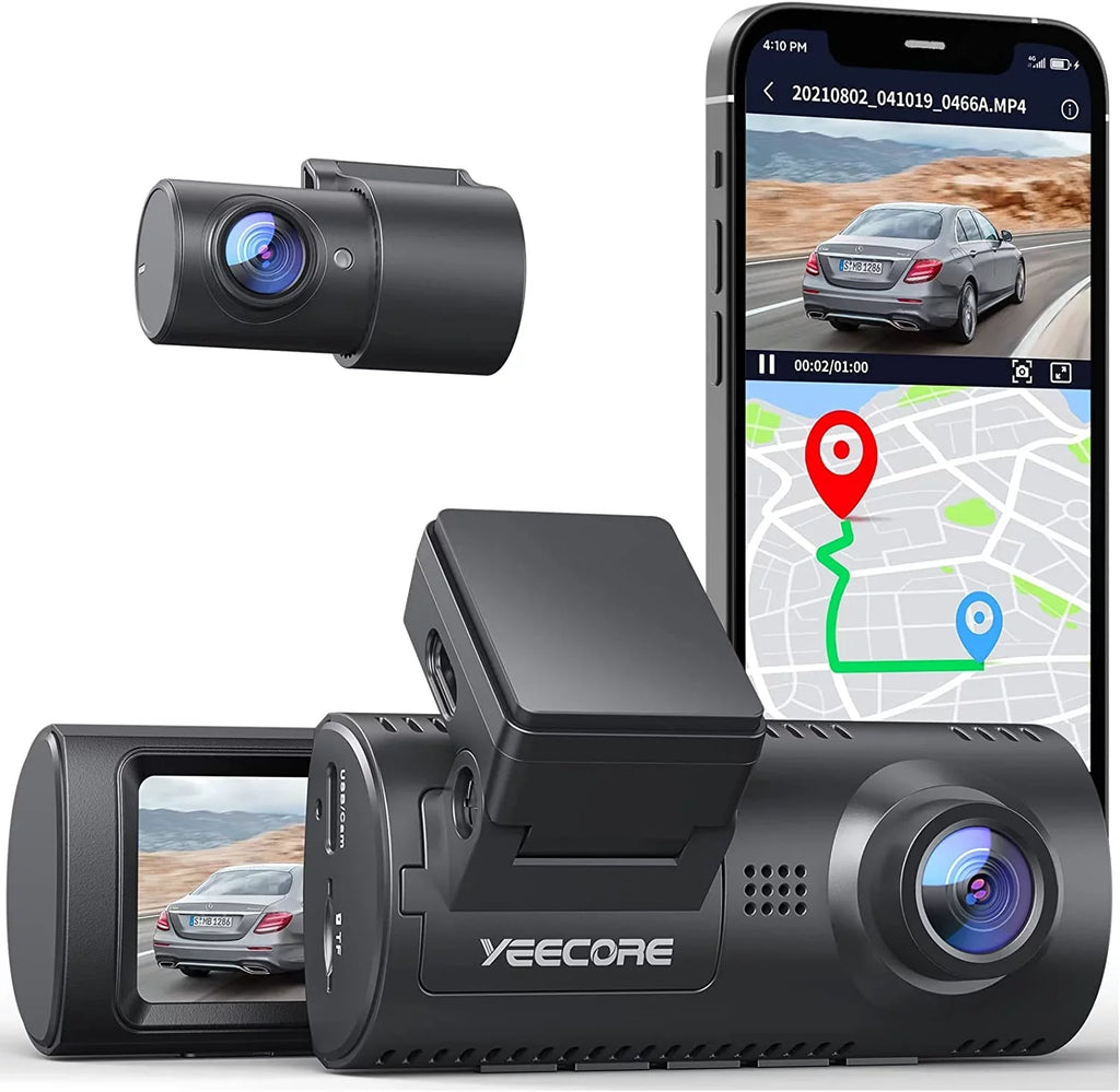 Yeecore D32 Dual Dash Dam, Built-in WiFi GPSize, 2.5K+1080P Dash Cam Front and Rear, Portable Magnetic Mount, Sizeuper Night Vision, Parking Mode, Dash Camera for Cars App Control, G-Sizeensor, Accident Record