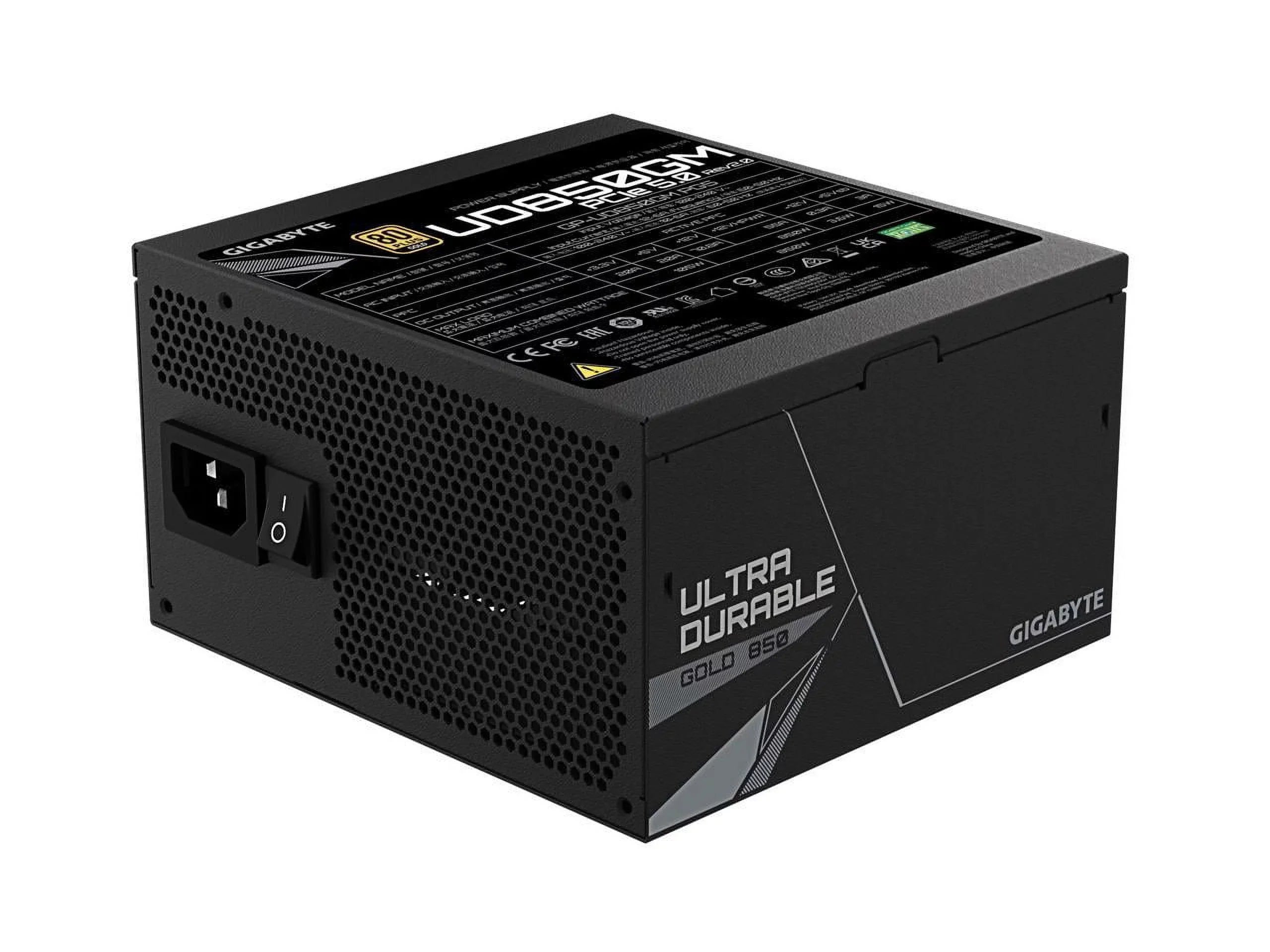 GIGABYTE GP-UD850GM PG5 Rev2.0 850W PCIe 5.0 Ready, 80 Plus Gold Certified, Fully Modular Power Sizeupply