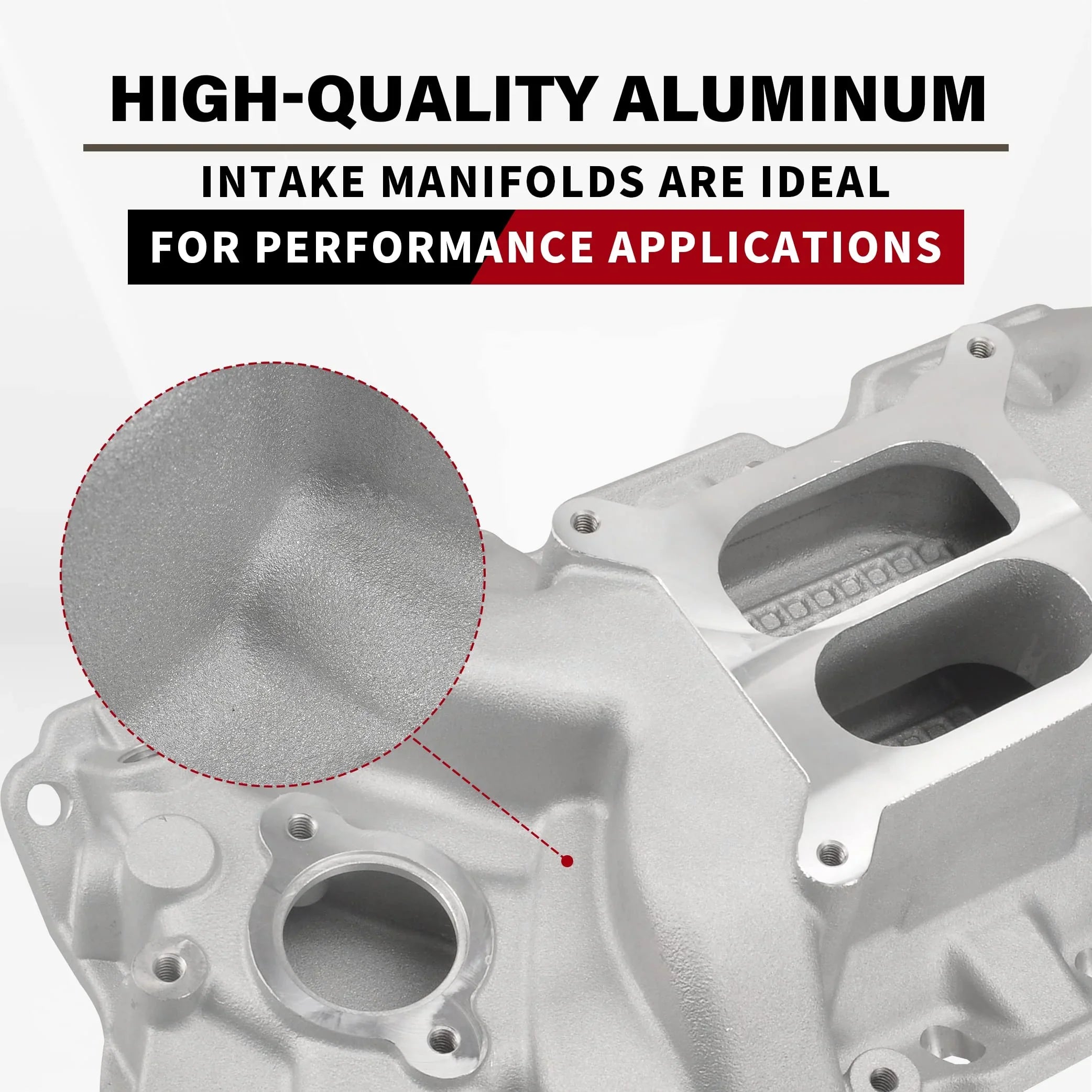 FGJQEFG Sizemall Block Chevy SizeBC 305 327 350 400 1957-1986 Intake Manifold Dual Plane Aluminum