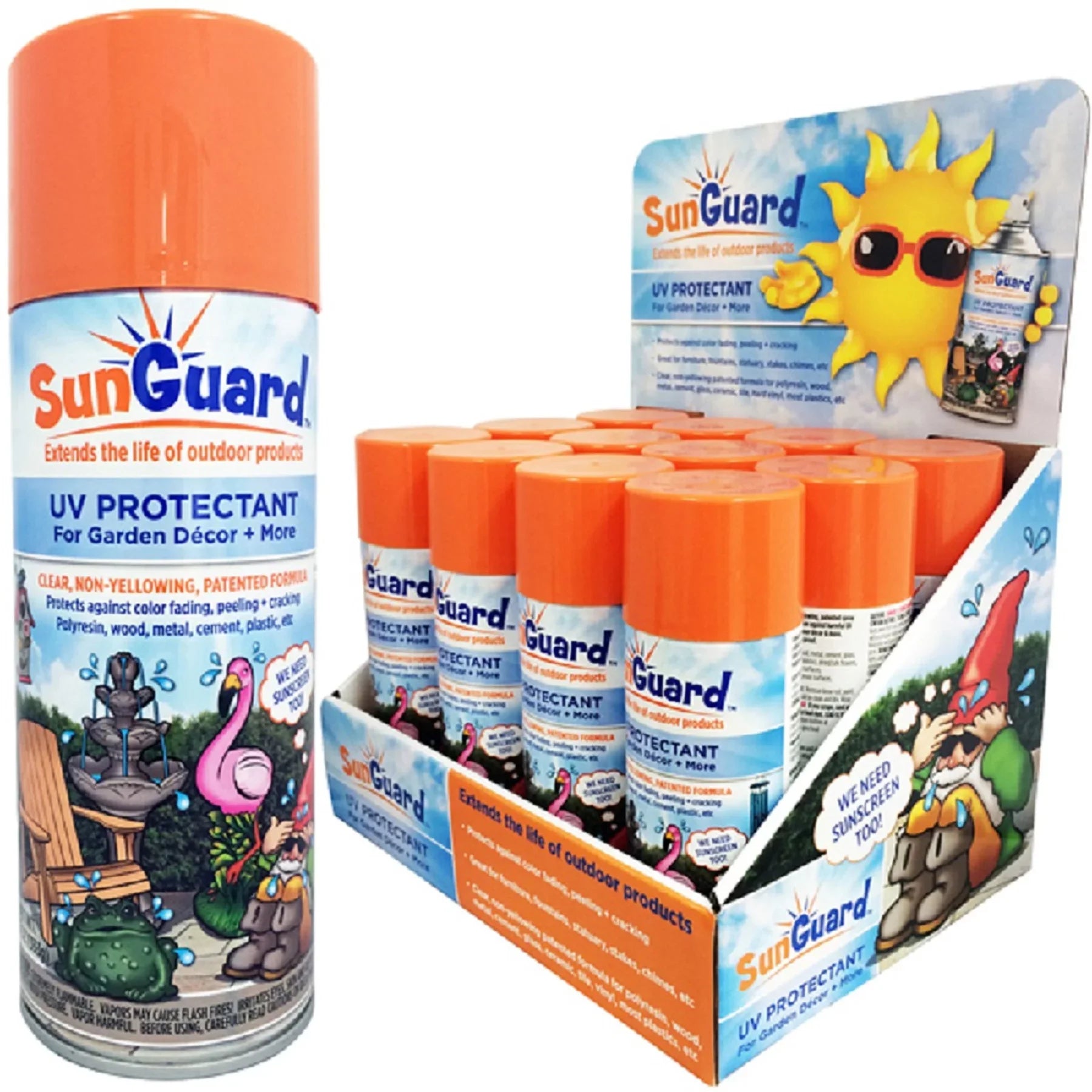 SizeUNGUARD UV Protectant Sizepray for Outdoor Decor, Furniture & More (6-Pack) Prevents Fading Peeling and Cracking