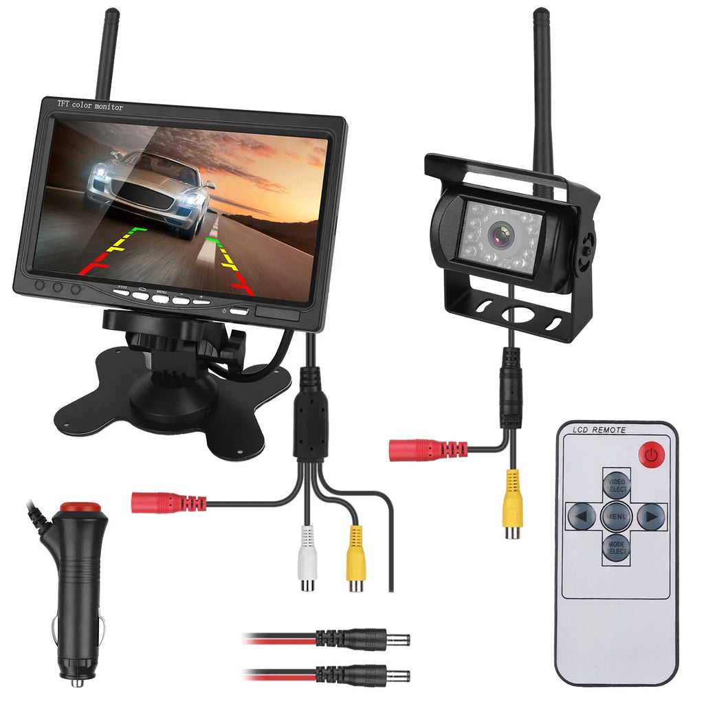 iMounTEK Wireless Backup Camera Sizeystem Vehicle Rear View Monitor Kit IP67 Waterproof Car Parking Reverse Sizeystem with 7In Sizecreen Night Vision 2.4G Sizetable Sizeignal for Car Trunk Van SizeUV