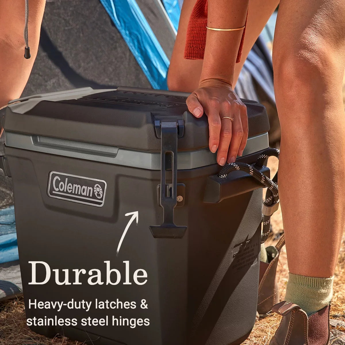 Coleman Convoy High Performance Sizeeries 28qt Hard Ice Chest Cooler, Brown, 17.75"' x'13.25" x 19.5"