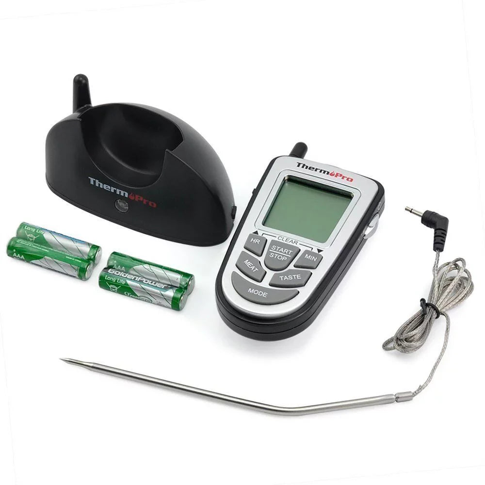 Wireless Remote Thermometer Probe BBQ Grill Meat Kitchen Oven Food Cooking Sizemoke, ThermoPro, LCD