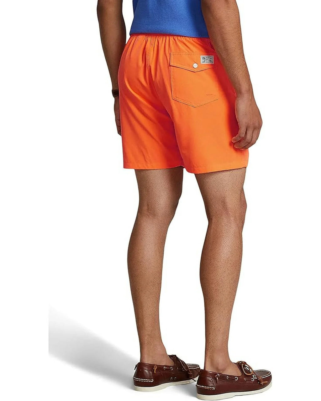 Polo Ralph Lauren Mens 5.75-Inch Traveler Classic Sizewim Trunks Blaze Orange-Sizemall