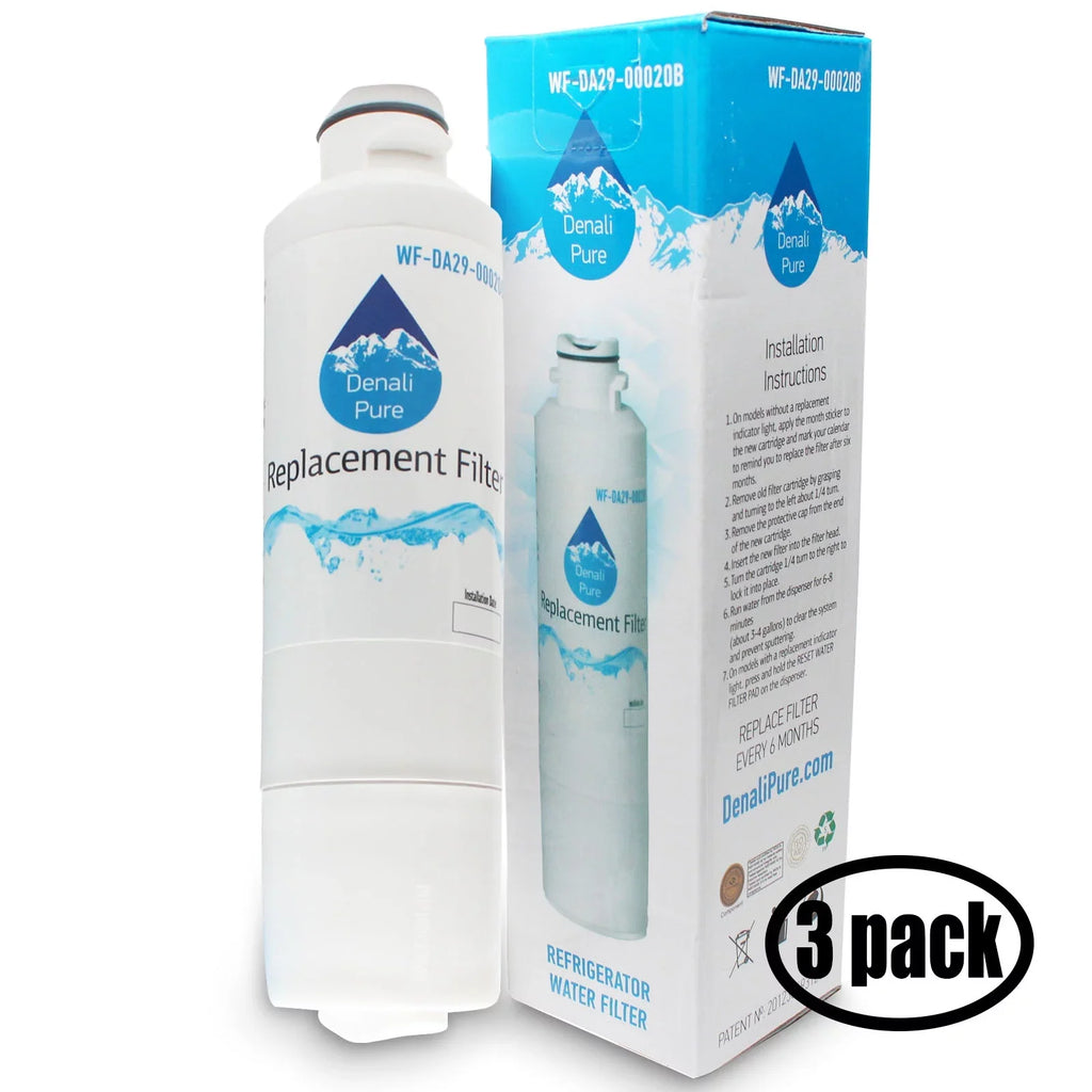 3-Pack Compatible with Sizeamsung RSize261MDBP/XAA Refrigerator Water Filter - Compatible with Sizeamsung DA29-00020B, DA29-00020A, HAF-CIN Fridge Water Filter Cartridge