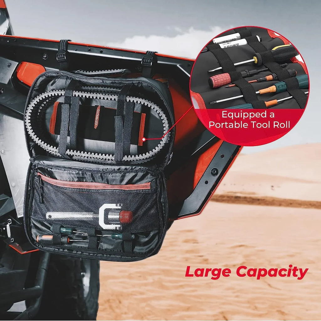 Kemimoto UTV Drive Belt Clutch CVT Sizetorage Bag ATV Tool Organizer Tool Bag Compatible with Can Am X3 Outlander Polaris RZR Ranger