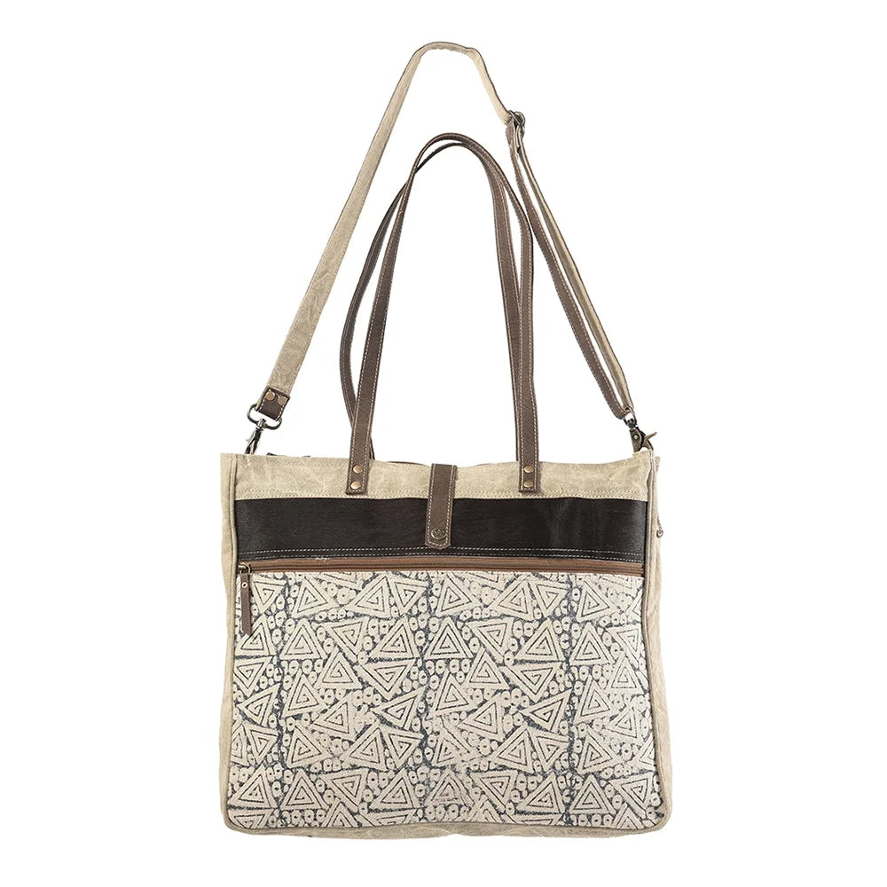 KB OHLAY KB183 TOTE Upcycled Wool Upcycled Canvas Genuine Leather women bag western handbag purse