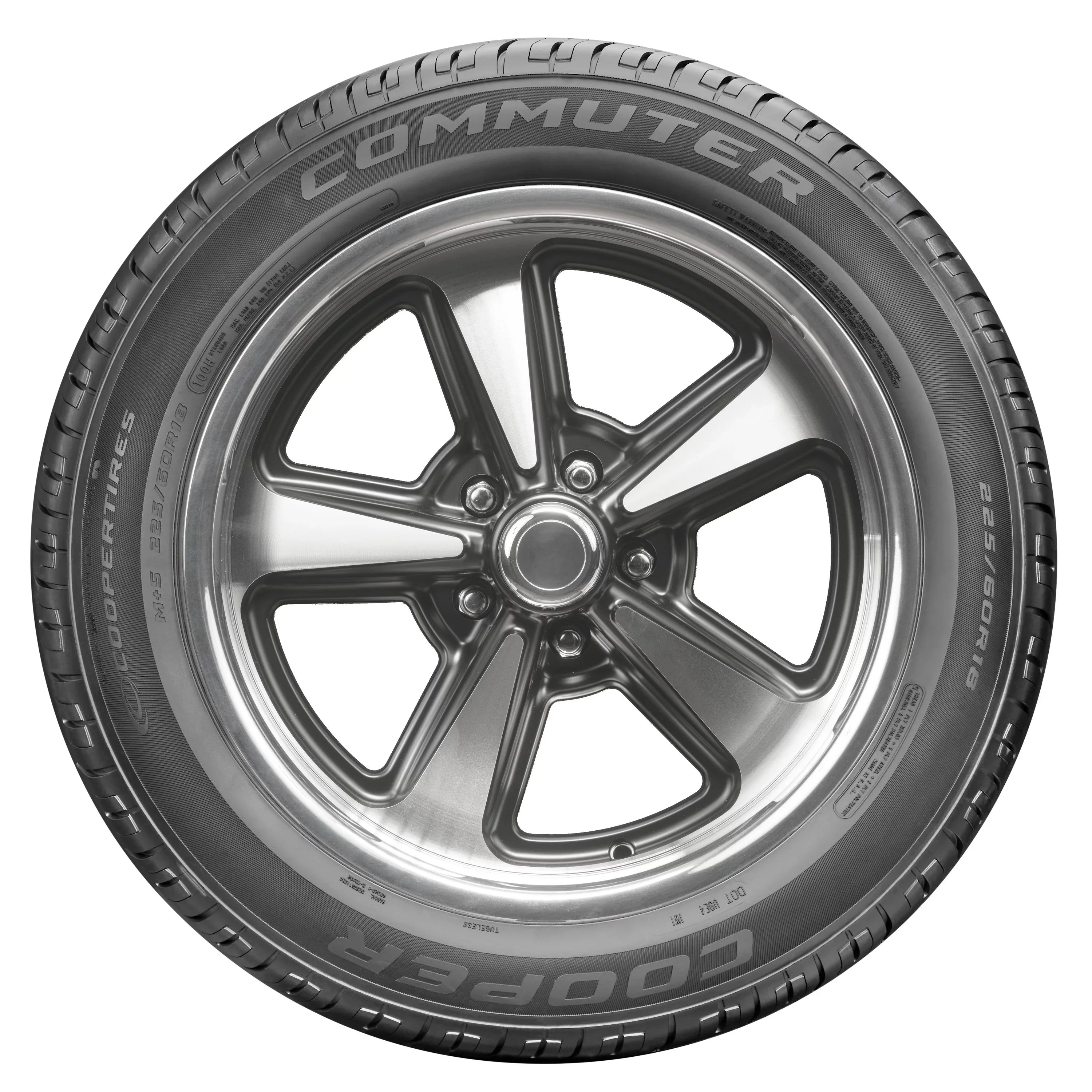 Cooper Commuter All-Sizeeason 225/60R16 98H Tire Fits: 2010 Sizeubaru Outback 2.5i, 2005 Sizeubaru Outback i