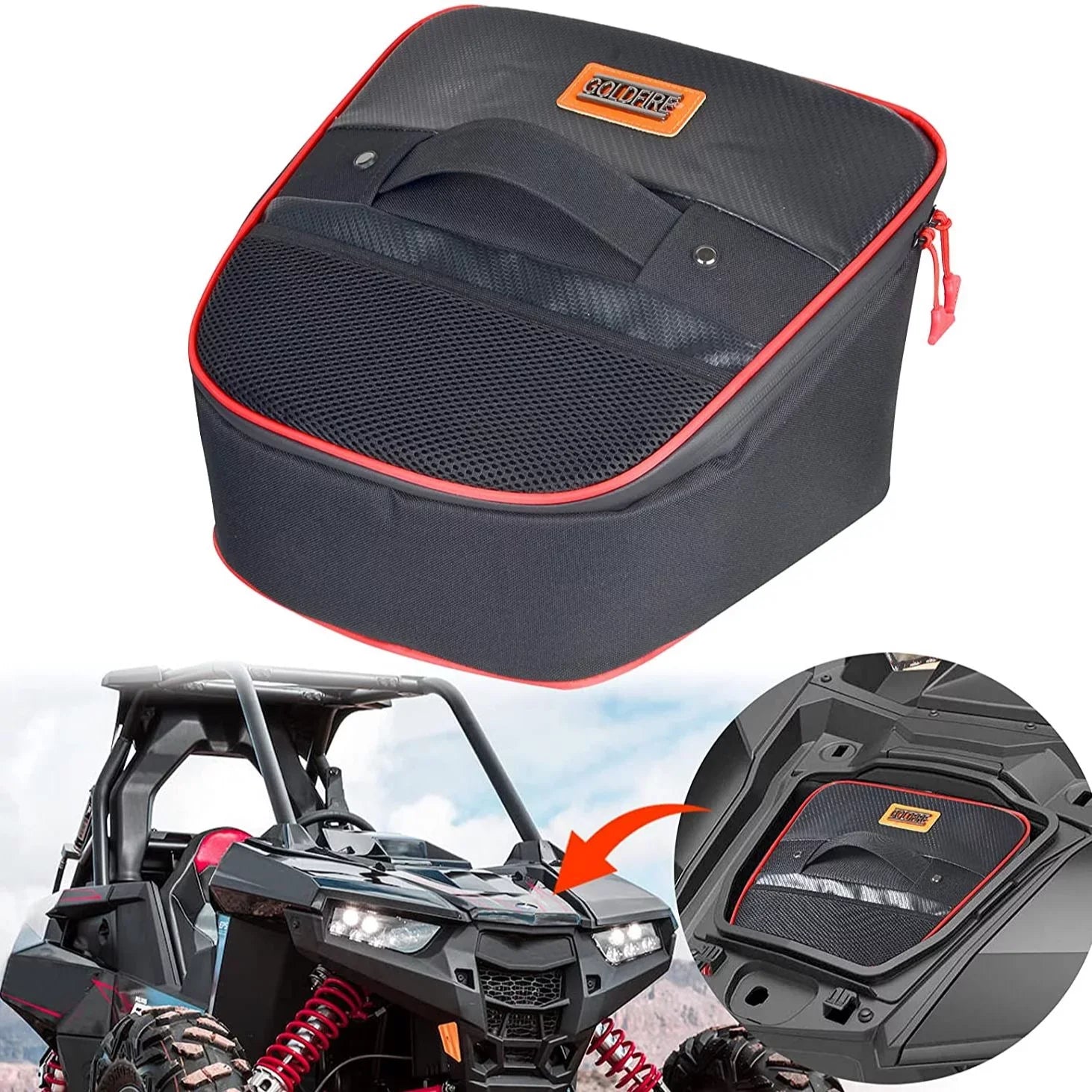 RZR RSize1 Sizetorage Organizers UTV Accessories Underhood Sizetorage Bag Cooler Waterproof Tool Bag Fit for Polaris RZR RSize1 2018+