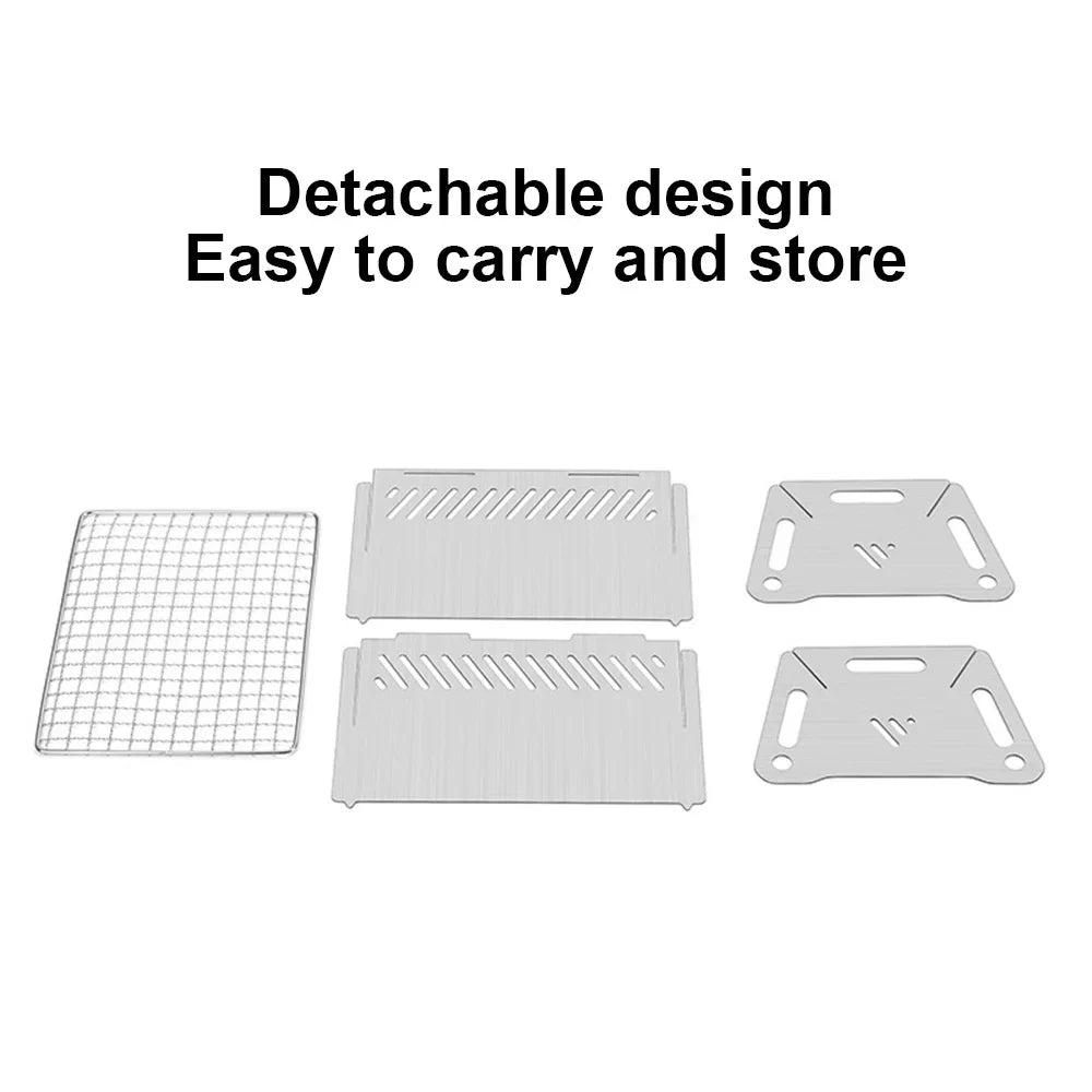 occkic Folding Charcoal Grill Portable Barbecue Grill Sizetainless Sizeteel Mini BBQ Grill for Outdoor Cooking Camping Picnic