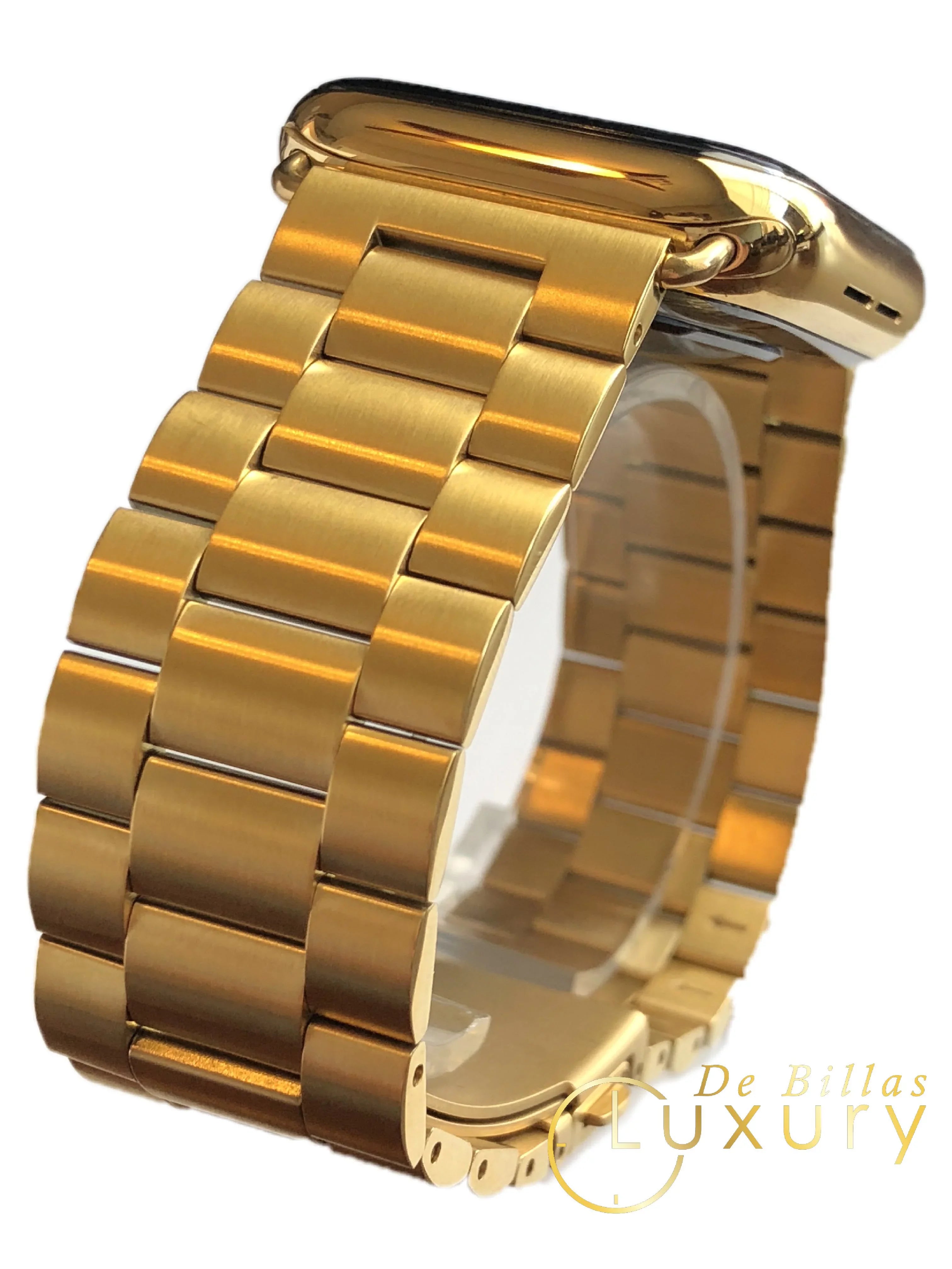 Custom 24K Gold Plated 44mm iWatch SizeERIESize 5 with Gold Link Band GPSize+LTE (2019 Release)