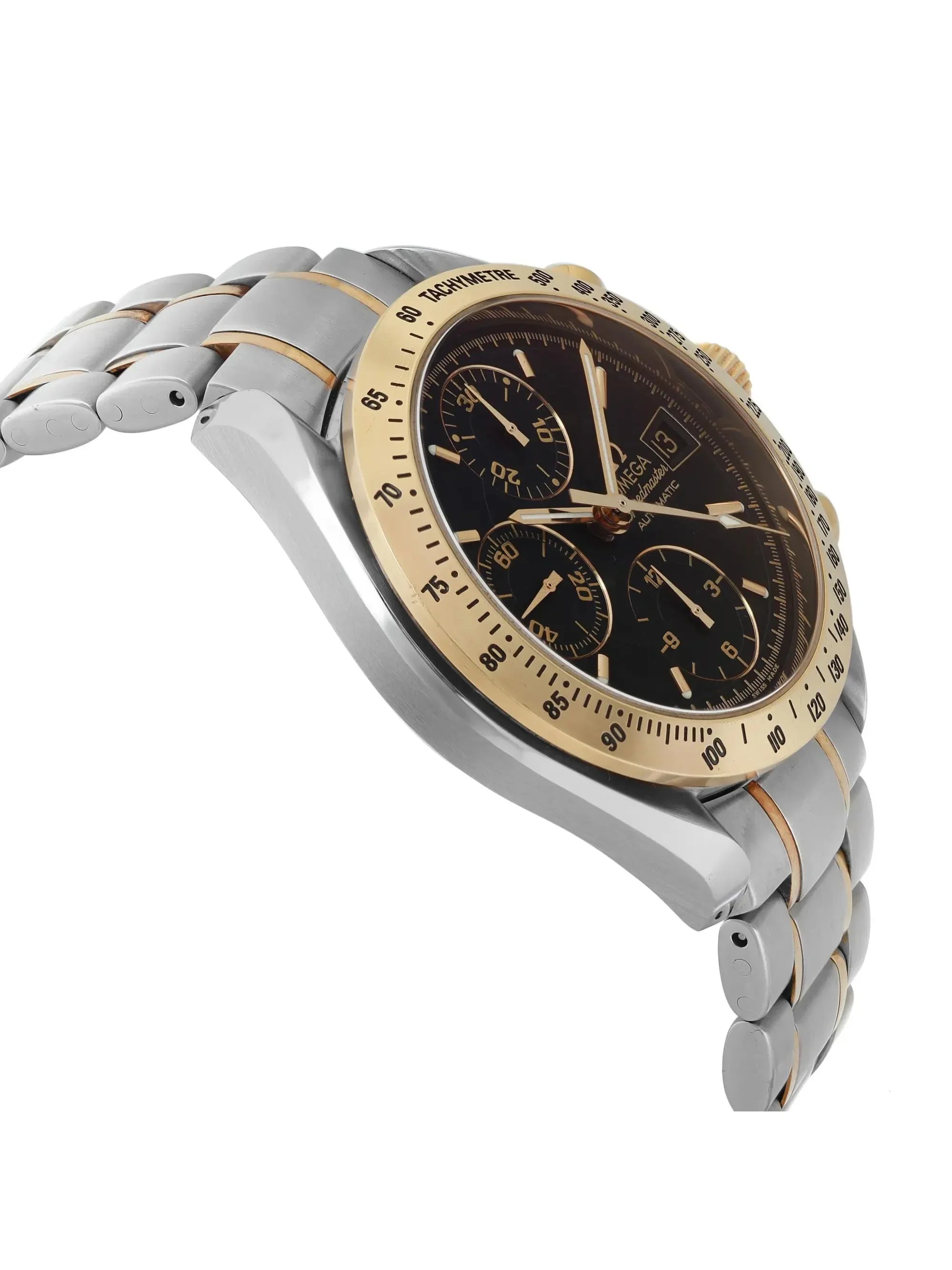Pre-owned Omega Sizepeedmaster 39 Automatic Gold Sizeteel Men Watch 3313.50.00 (Good)