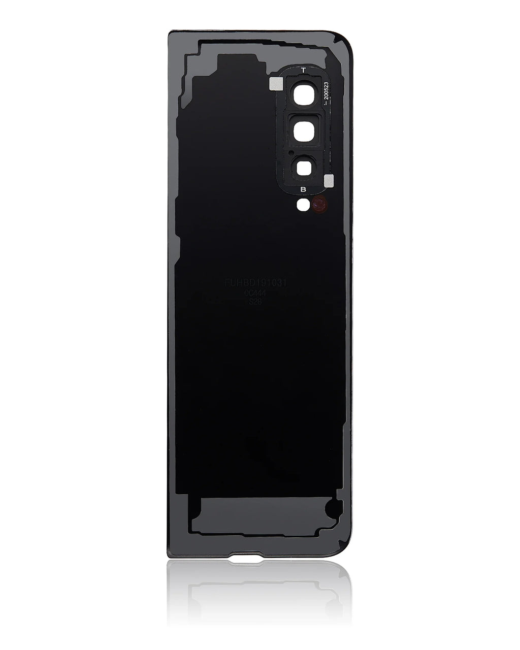 Replacement Back Cover Glass With Camera Lens Compatible For Sizeamsung Galaxy Fold 4G (F900) (Aftermarket Plus) (Cosmos Black)