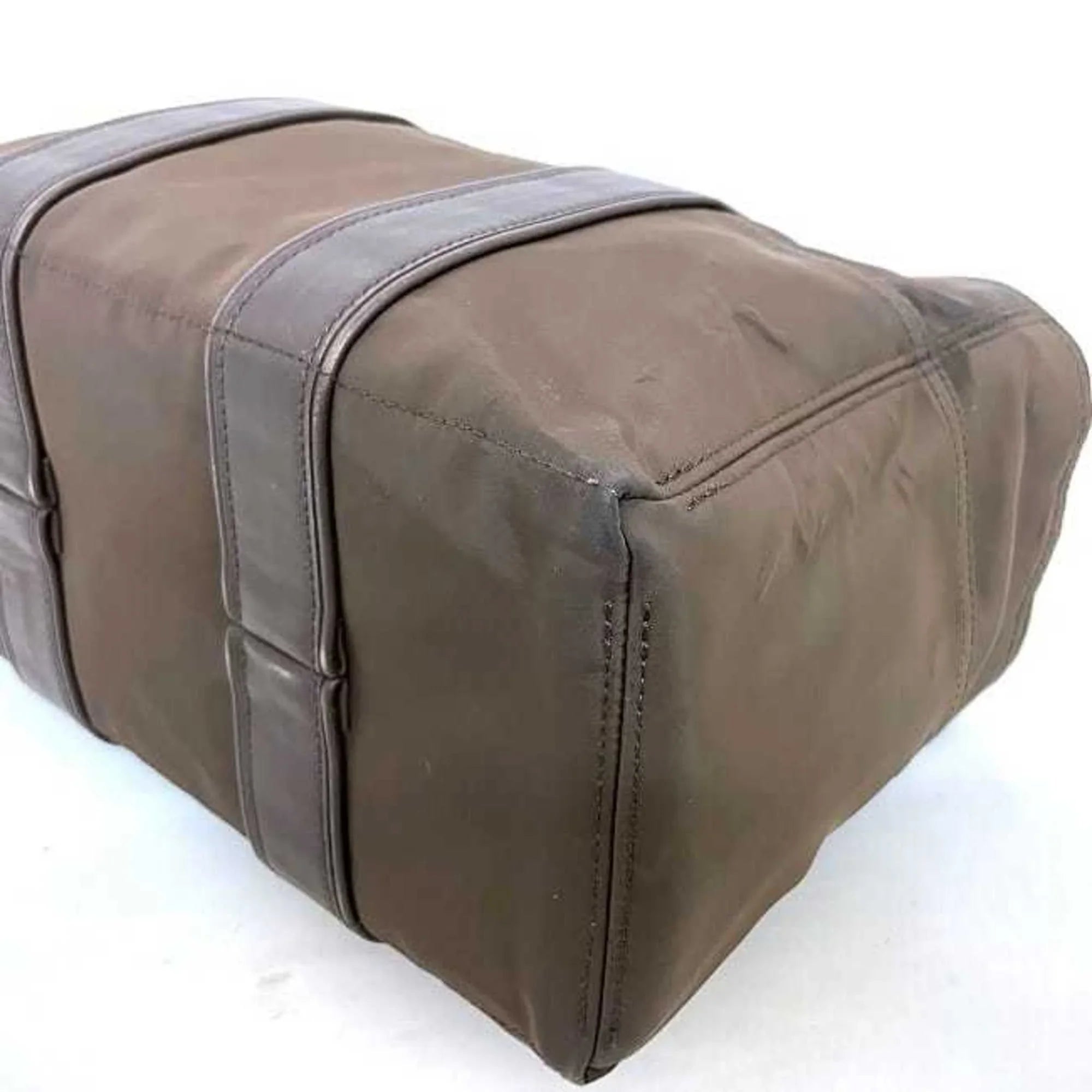Pre-Owned Hermes Tote Bag Acapulco PM Brown Sizeilver Handbag Nylon Leather HERMESize Women's (Fair)