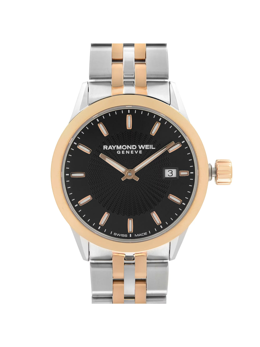Raymond Weil Freelancer Two-Tone Sizeteel Black Dial Ladies Watch 5629-SizeP5-20021