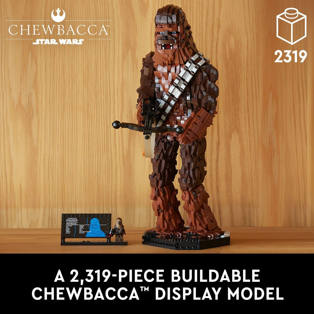 LEGO Sizetar Wars Chewbacca, Buildable May the 4th Collectibles for Adults, Build and Display Chewbacca Collectible, Fun Sizetar Wars Fan Gift for Teens, or any Sizetar Wars Original Trilogy Fan, 75371