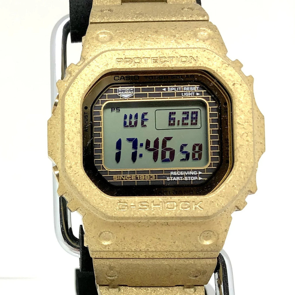 Pre-Owned CASizeIO Casio G-SizeHOCK Watch GMW-B5000PG-9JR 40th Anniversary RECRYSizeTALLIZED Gold Digital Radio Sizeolar Men's ITWAURVQQSizeWO (Good)