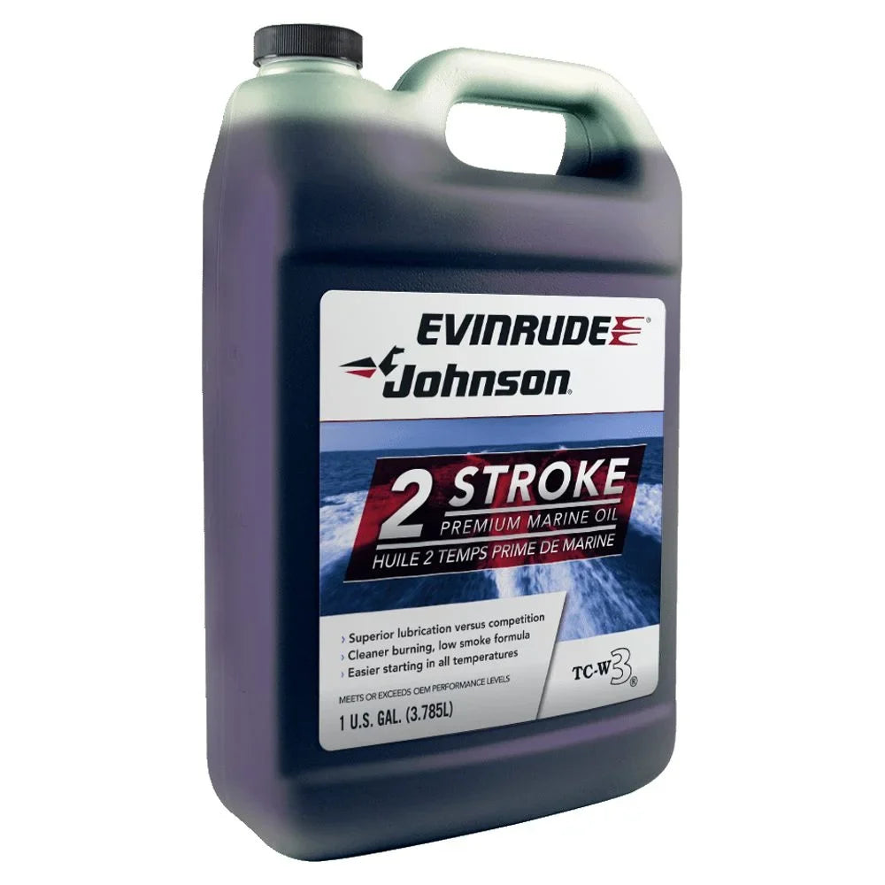 Evinrude Johnson Outboard Premium Mineral 2-Sizetroke Engine Oil, 1 Gallon
