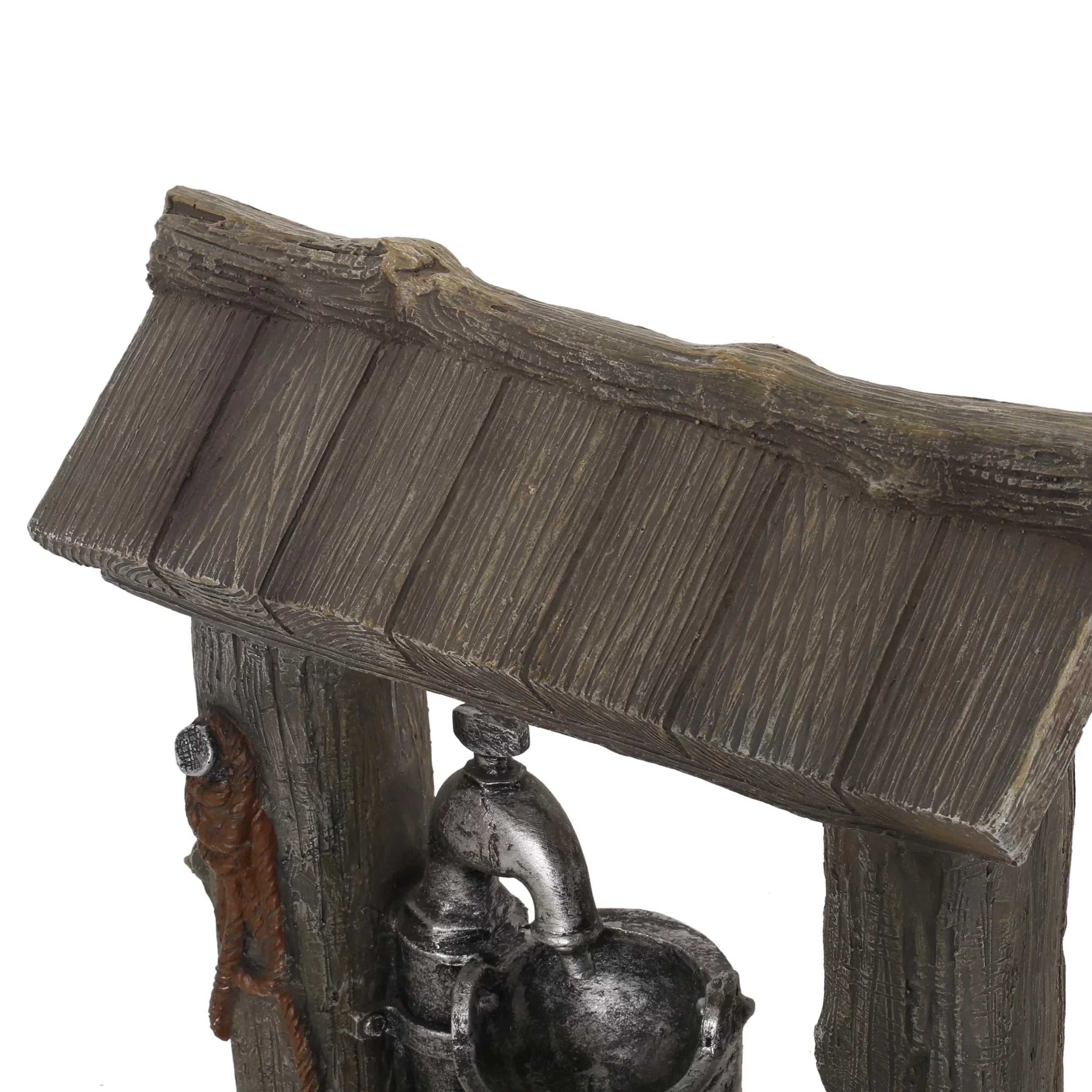 Noble House Berrien Outdoor 3-Tier Bucket Fountain, Brown and Gray