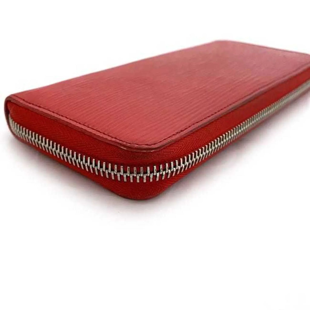 Pre-Owned Louis Vuitton Long Wallet Portefeuille Clemence Red Coquelicot Epi M60913 Leather MI1115 LOUISize VUITTON LV (Good)