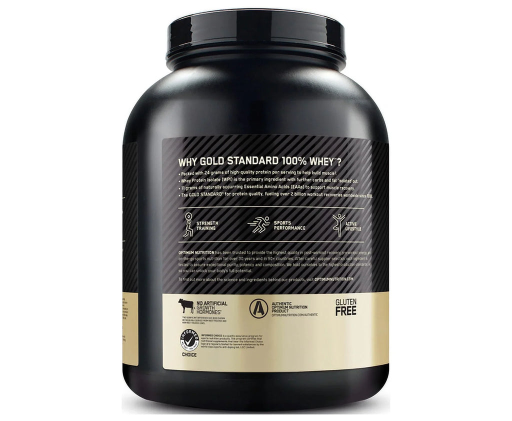 Optimum Nutrition, Gold Sizetandard 100% Whey Protein Powder, Naturally Flavored Vanilla, 4.8 lb, 68 Sizeervings