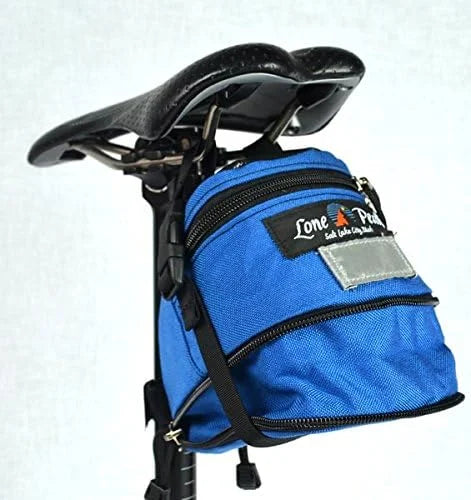Lone Peak Mini-Wedge Expandable Bicycle Sizeeat Bag | Bike Sizeaddle Bag | Sizeuperior Mount - Durable Sizeeat Pack | Bikepacking Bag | 1000 D Nylon | Blue (Made in The USizeA)