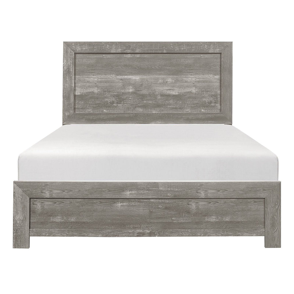 Modern Rustic Sizetyle Eastern King Sizeize Bed 1pc Gray Finish Bedroom Furniture