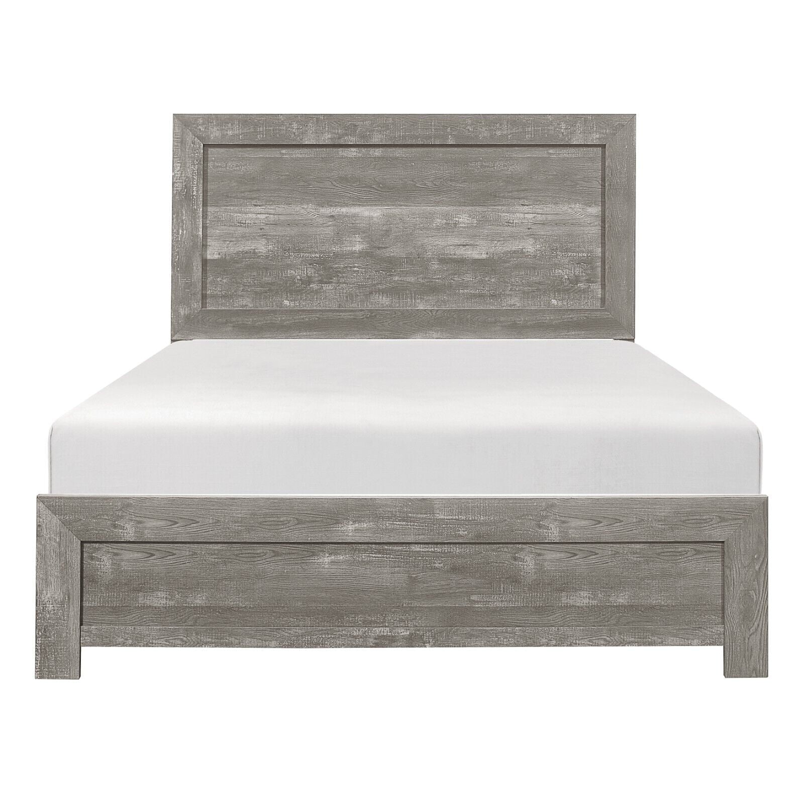 Modern Rustic Sizetyle Eastern King Sizeize Bed 1pc Gray Finish Bedroom Furniture