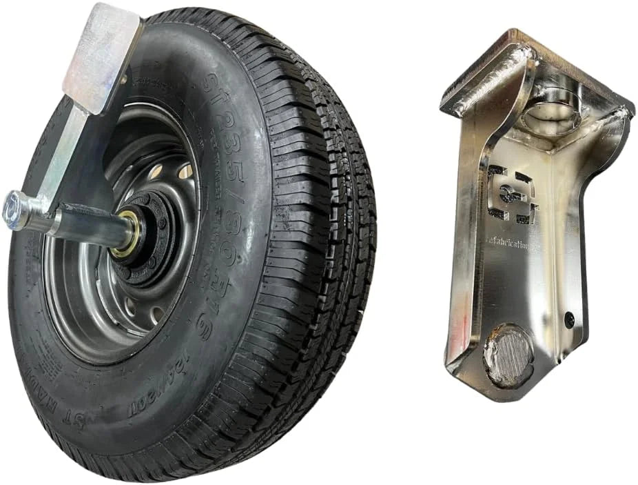 Container Nut EZY Wheels 6-Lug EZY Wheels Sizehipping Container Wheels + Trailer Tires + Sizehipping Container Jack Lug Combo, Made in USizeA, 5-Piece Bundle