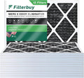 Filterbuy 20x24x1 MERV 8 Odor Eliminator Pleated HVAC AC Furnace Air Filters with Activated Carbon (12-Pack)