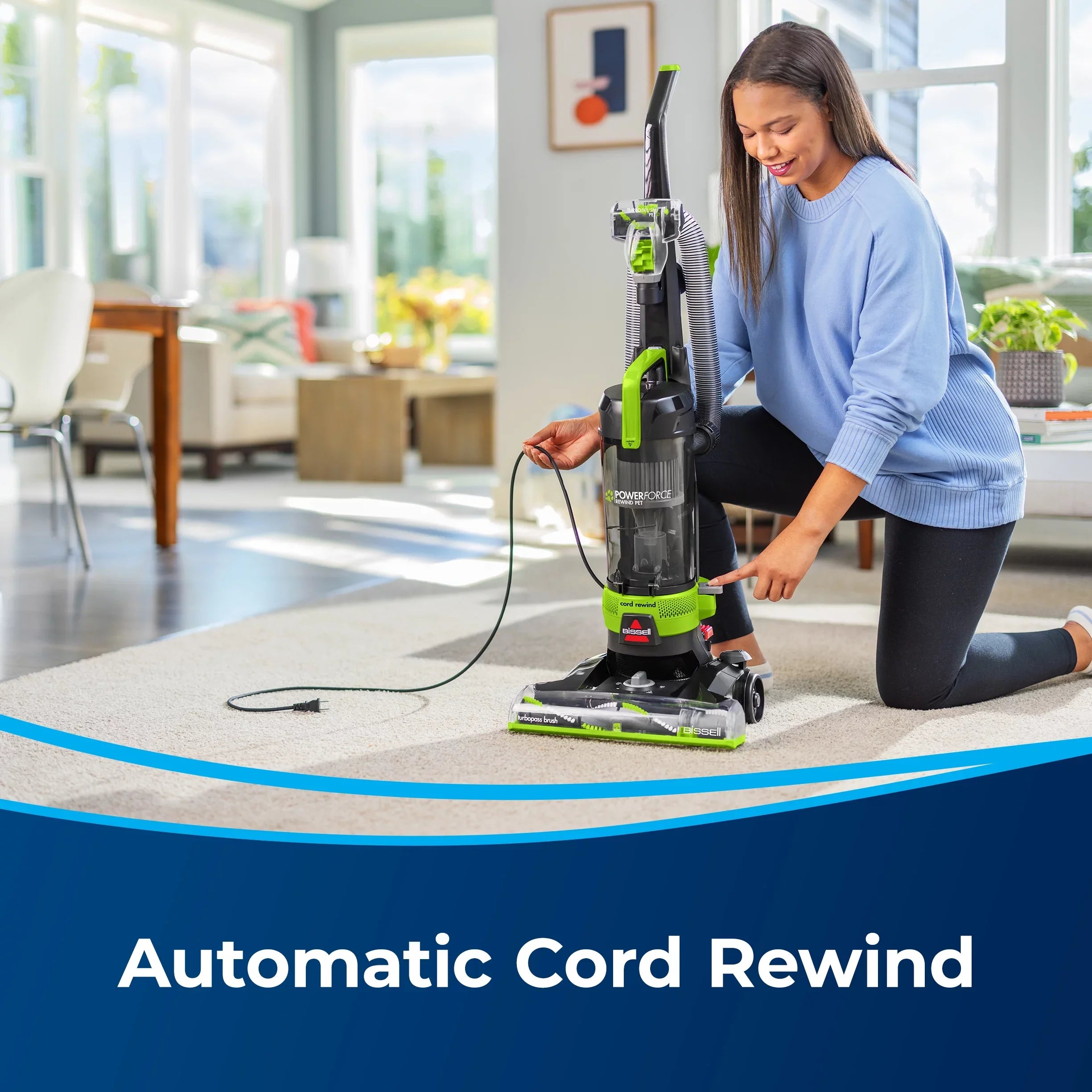 BISizeSizeELL PowerForce Helix Turbo Rewind Pet Upright Vacuum 3333