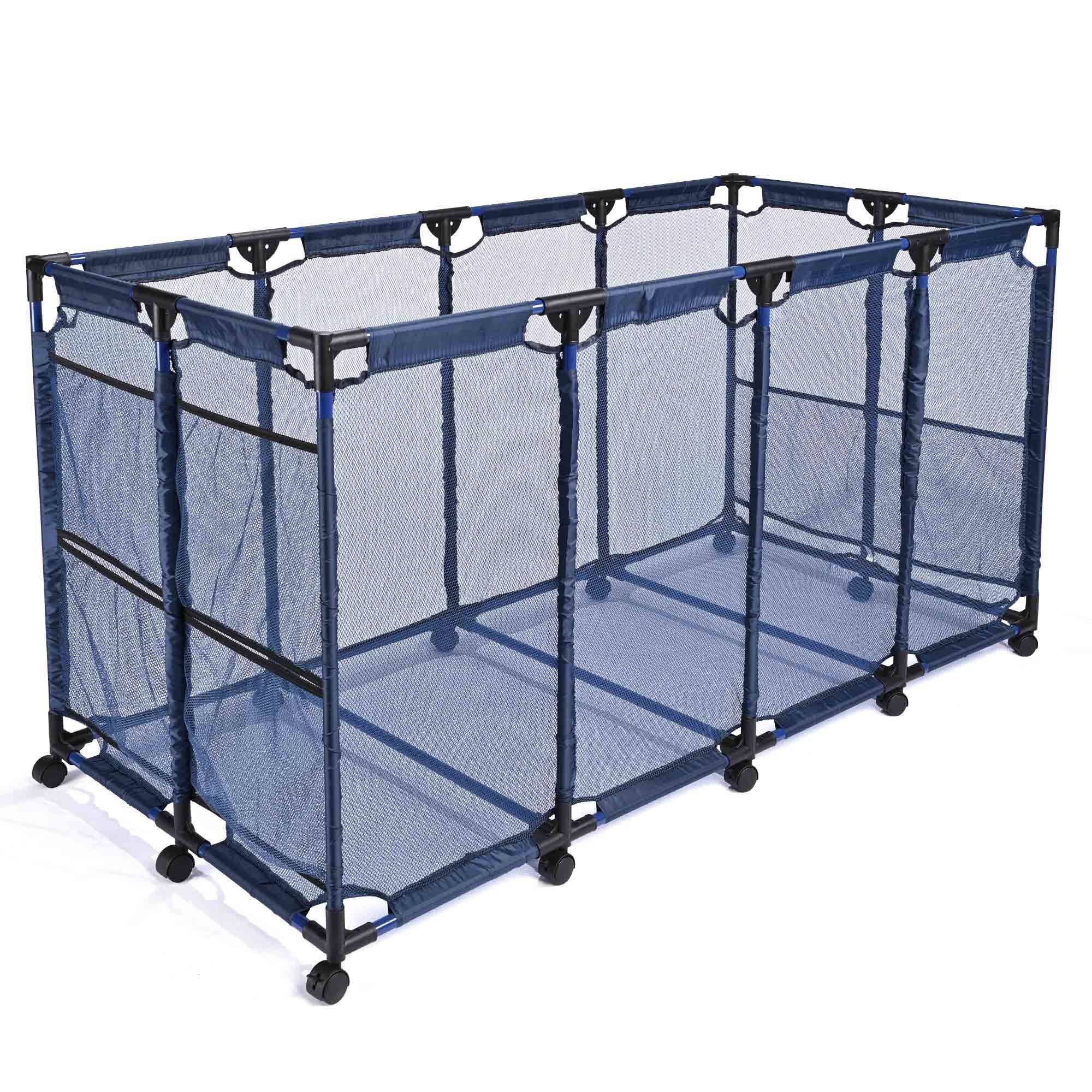 Pool Sizetorage Bin with Wheels and Pockets - 14.34 - Sizetay Organized Poolside