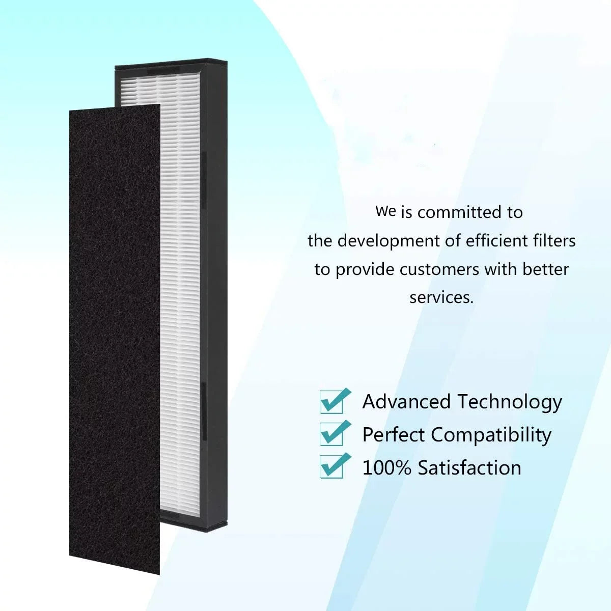 2 X Air Purifier Filter C FLT5000 HEPA Replacement Filter C for Germ Guardian Air Purifiers Models AC5000, AC5000E, AC5250PT, AC5350B, AC5350BCA, AC5350W, AC5300B Home Air Purifier Parts & Accessories