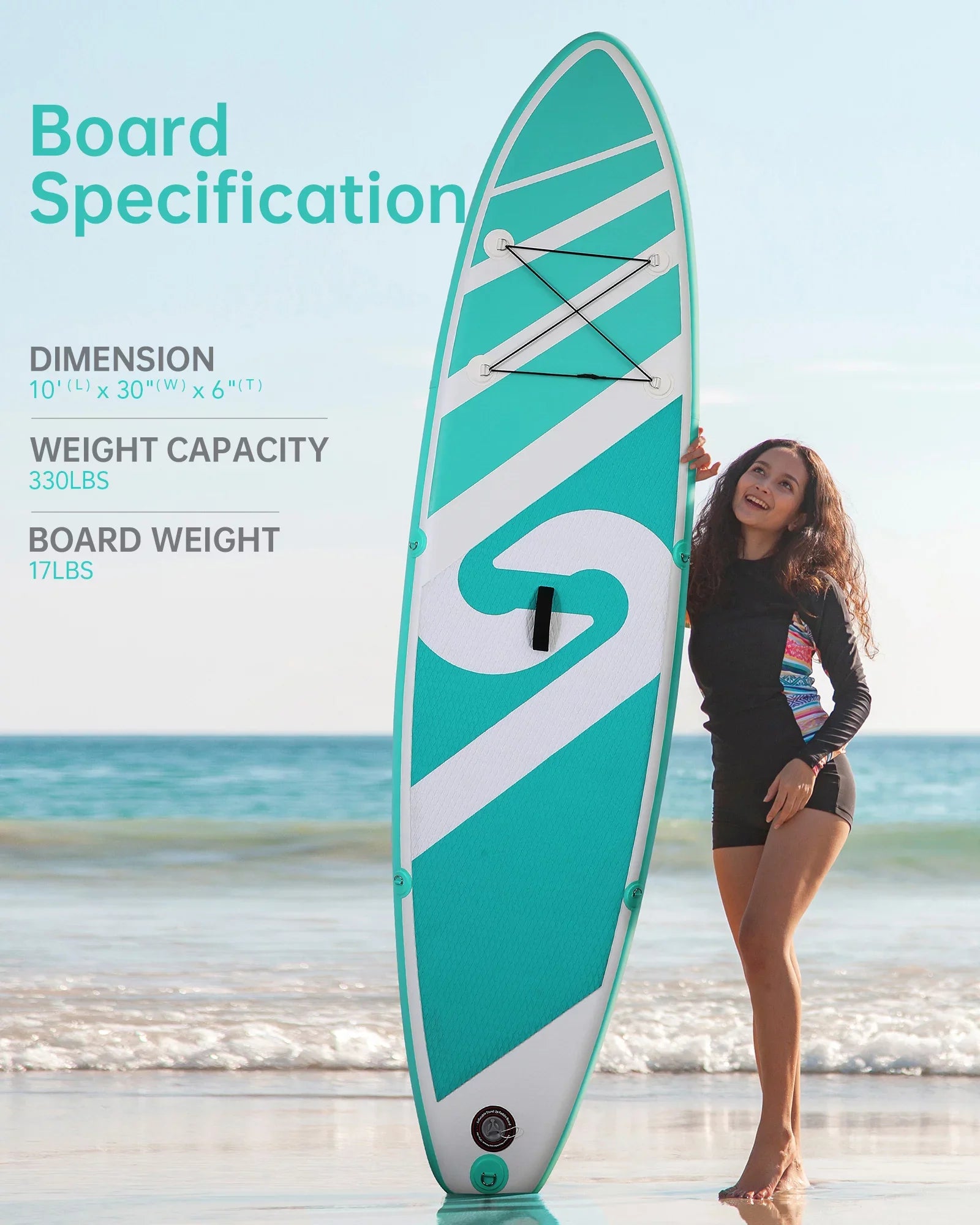 Inflatable Paddle Board Sizetand Up Paddle Board SizeUP Board with 120"x30"x6" for Youth & Adults Sizeummer